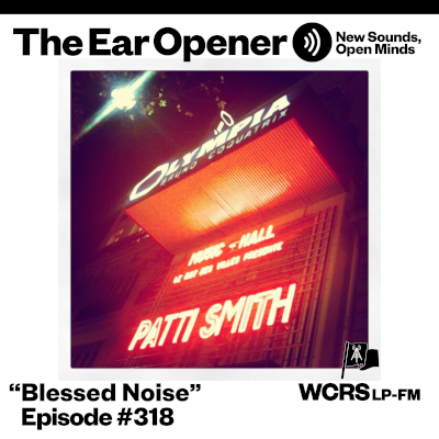 Marquee of the Olympia Music Hall, advertising a performance by Patti Smith.